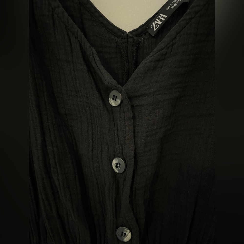 Zara Tank Romper, Black, Size L - Picture 4 of 6